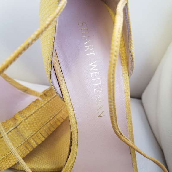 Stuart weitzman Yellow Embossed Lizard Leather - Picture 4 of 8
